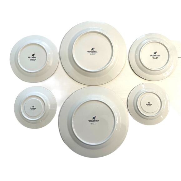 Woodhill by Citation-2 Dinner Plates 2 Salad Plates 2 Saucers-6 Pieces Total - Picture 6 of 6